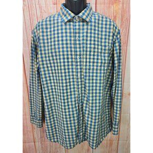 Tommy Bahama Mens Silk-Cotton Plaid‎ Button-Up Shirt Large